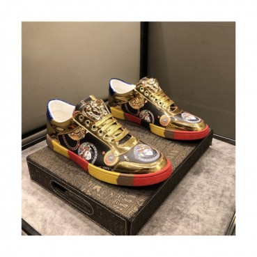 Versace 2020 Men's Leather Sneakers - 베르사체 2020 남성용 레더 스니커즈,Size(240