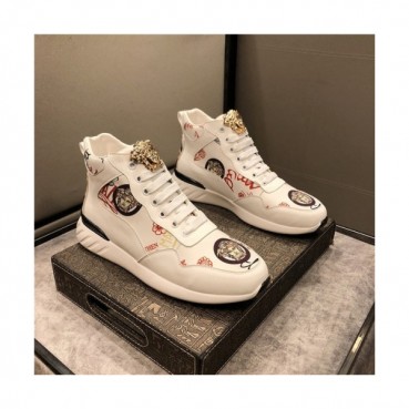 Versace 2020 Men's Leather Sneakers - 베르사체 2020 남성용 레더 스니커즈,Size(240