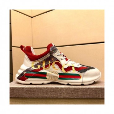 Gucci 2020 Men's Leather Sneakers - 구찌 2020 남성용 레더 스니커즈,Size(240