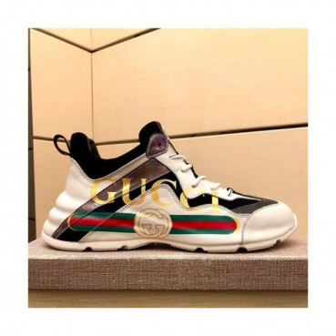 Gucci 2020 Men's Leather Sneakers - 구찌 2020 남성용 레더 스니커즈,Size(240