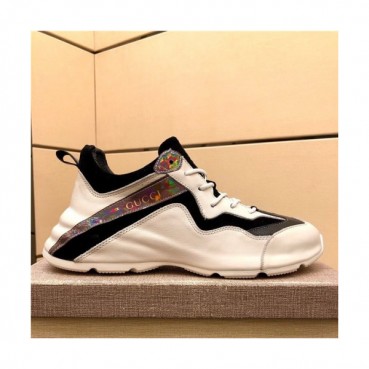 Gucci 2020 Men's Leather Sneakers - 구찌 2020 남성용 레더 스니커즈,Size(240