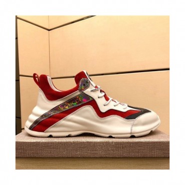Gucci 2020 Men's Leather Sneakers - 구찌 2020 남성용 레더 스니커즈,Size(240