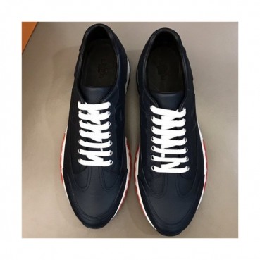 Hermes 2020 Men's Leather Sneakers - 에르메스 2020 남성용 레더 스니커즈,Size(240