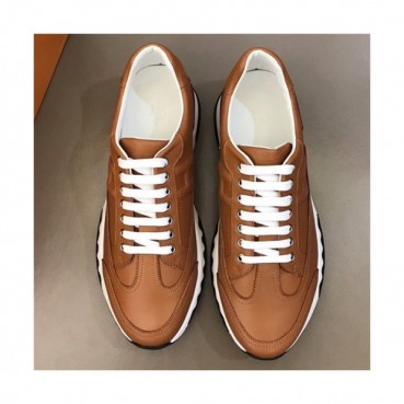 Hermes 2020 Men's Leather Sneakers - 에르메스 2020 남성용 레더 스니커즈,Size(240