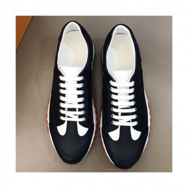 Hermes 2020 Men's Leather Sneakers - 에르메스 2020 남성용 레더 스니커즈,Size(240
