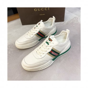 Gucci 2020 Men's Leather Sneakers - 구찌 2020 남성용 레더 스니커즈,Size(240