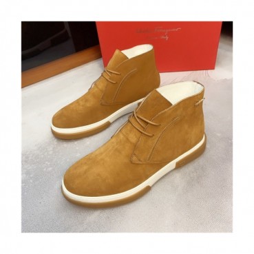 Salvatore Ferragamo 2020 Men's Leather Sneakers - 페라가모 2020 남성용 레더 스니커즈,Size(240