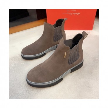 Salvatore Ferragamo 2020 Men's Leather Sneakers - 페라가모 2020 남성용 레더 스니커즈,Size(240