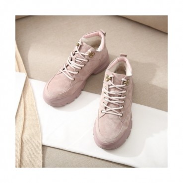 Ugg 2020 Women's Leather Wool Sneakers - 어그 2020 여성용 레더 울 스니커즈,Size(225
