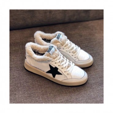 Golden Goose 2020 Women's Leather Wool Sneakers - 골든구스 2020 여성용 레더 울 스니커즈,Size(225