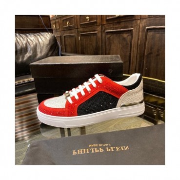 Philipp Plein 2020 Mens Suede & Cubic Sneakers - 필립플레인 2020 남성용 스웨이드 & 큐빅 스니커즈 PPS0229,Size(240 
