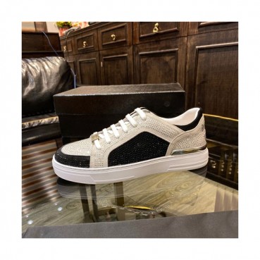 Philipp Plein 2020 Mens Suede & Cubic Sneakers - 필립플레인 2020 남성용 스웨이드 & 큐빅 스니커즈 PPS0228,Size(240 