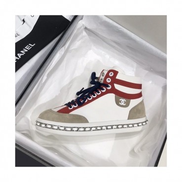 Chanel 2020 Ladies Leather Sneakers - 샤넬 2020  여성용 레더 스니커즈 CHAS0447.Size(225 