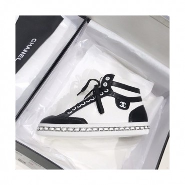 Chanel 2020 Ladies Leather Sneakers - 샤넬 2020  여성용 레더 스니커즈 CHAS0446.Size(225 