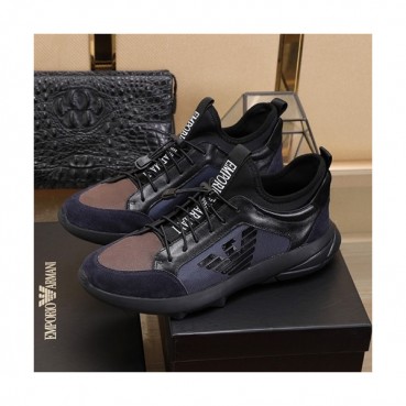 Armani 2020 Mens Leather & Canvas Sneakers  - 알마니 2020 남성용 레더 & 캔버스 스니커즈 ARMS0220,Size(240 