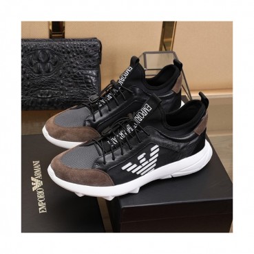 Armani 2020 Mens Leather & Canvas Sneakers  - 알마니 2020 남성용 레더 & 캔버스 스니커즈 ARMS0219,Size(240 