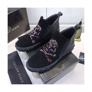 Philipp plein 2020 Mens Leather Sneakers  - 필립플레인 2020 남성용 레더 스니커즈 PPS0191,Size(240 