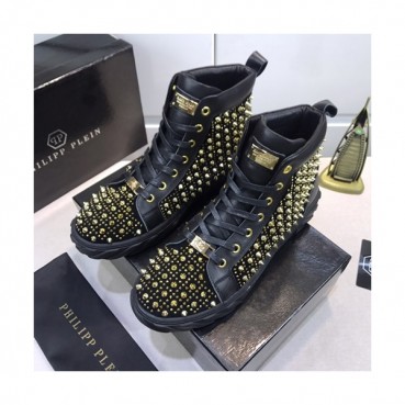 Philipp plein 2020 Mens Leather Sneakers  - 필립플레인 2020 남성용 레더 스니커즈 PPS0190,Size(240 