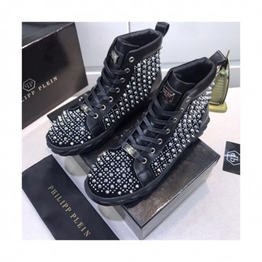 Philipp plein 2020 Mens Leather Sneakers  - 필립플레인 2020 남성용 레더 스니커즈 PPS0189,Size(240 