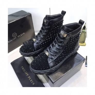 Philipp plein 2020 Mens Leather Sneakers  - 필립플레인 2020 남성용 레더 스니커즈 PPS0188,Size(240 