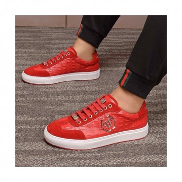 Philipp plein 2020 Mens Leather Sneakers  - 필립플레인 2020 남성용 레더 스니커즈 PPS0177,Size(240 