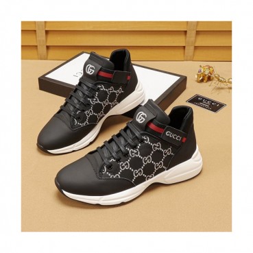 Gucci 2020 Mens Leather Sneakers - 구찌 2020 남성용 레더 스니커즈 GUCS0653,Size(240 