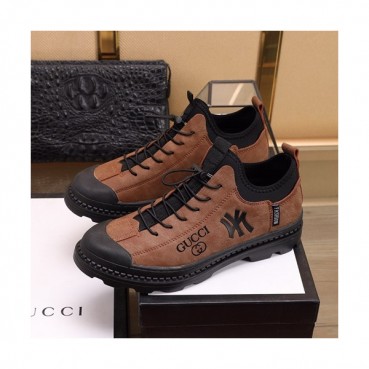 Gucci 2019 Mens Leather Sneakers - 구찌 2019 남성용 레더 스니커즈 GUCS0614,Size(240 