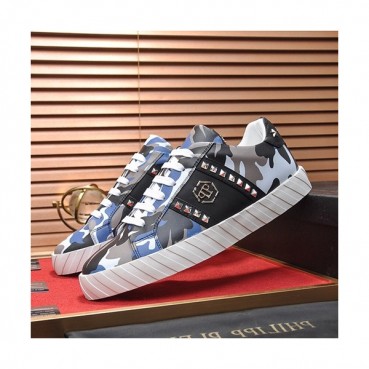 Philipp plein 2019 Mens Leather Sneakers  - 필립플레인 2019 남성용 레더 스니커즈 PPS0169,Size(240 