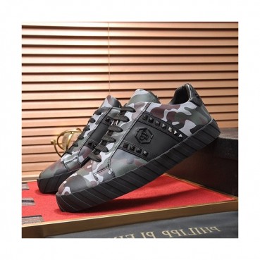 Philipp plein 2019 Mens Leather Sneakers  - 필립플레인 2019 남성용 레더 스니커즈 PPS0168,Size(240 