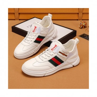 Gucci 2019 Mens Leather Sneakers - 구찌 2019 남성용 레더 스니커즈 GUCS0597,Size(240 