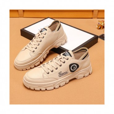 Gucci 2019 Mens Leather Sneakers - 구찌 2019 남성용 레더 스니커즈 GUCS0593,Size(240 