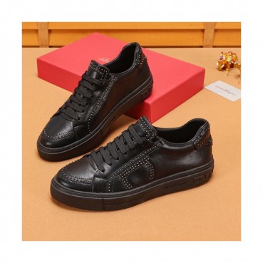 Ferragamo 2019 Mens Leather Sneakers - 페라가모 2019 남성용 레더 스니커즈, FGMS00129,Size(240 