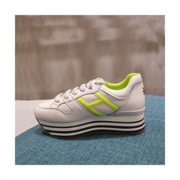 Hogan 2019 Ladies Leather Platform Sneakers - 호간 2019 여성용 레더 플랫폼 스니커즈 HOGS0022,Size(225 
