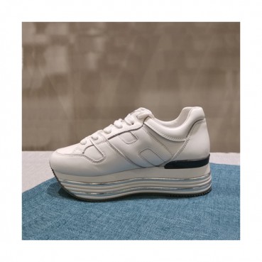 Hogan 2019 Ladies Leather Platform Sneakers - 호간 2019 여성용 레더 플랫폼 스니커즈 HOGS0020,Size(225 