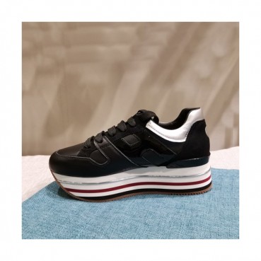 Hogan 2019 Ladies Leather Platform Sneakers - 호간 2019 여성용 레더 플랫폼 스니커즈 HOGS0016.Size(225 