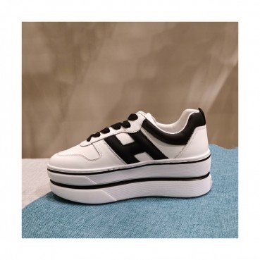 Hogan 2019 Ladies Leather Platform Sneakers - 호간 2019 여성용 레더 플랫폼 스니커즈 HOGS0015.Size(225 
