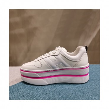 Hogan 2019 Ladies Leather Platform Sneakers - 호간 2019 여성용 레더 플랫폼 스니커즈 HOGS0014.Size(225 