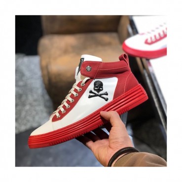 Philipp plein 2019 Mens Leather Sneakers  - 필립플레인 2019 남성용 레더 스니커즈 PPS0157,Size(240 