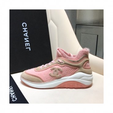 Chanel 2019 Ladies Suede & Knit Sneakers - 샤넬 2019 여성용 스웨이드&니트 스니커즈 CHAS0432.Size(225 