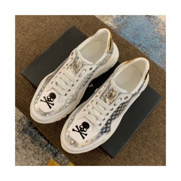 Philipp plein 2019 Mens Leather Sneakers  - 필립플레인 2019 남성용 레더 스니커즈 PPS0147,Size(240 