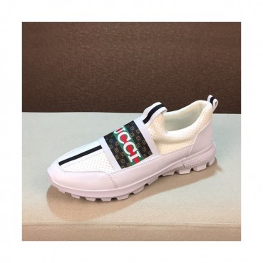 Gucci 2019 Mens Leather Sneakers - 구찌 2019 남성용 레더 스니커즈 GUCS0518,Size(240 