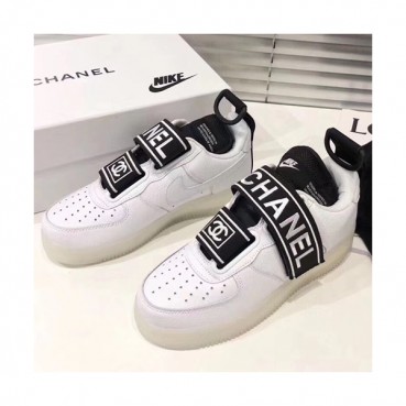 Chanel x Nike 2019 Ladies Leather Sneakers - 샤넬 x 나이키 2019 여성용 레더 스니커즈 CHAS0414.Size(225 