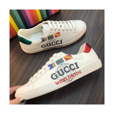 Gucci 2019 Mm / Wm Leather Sneakers - 구찌 2019 남여공용 레더 스니커즈 GUCS0362,Size(225 