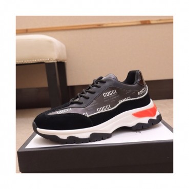 Gucci 2019 Mens Leather Sneakers - 구찌 2019 남성용 레더 스니커즈 GUCS0346,Size(240 