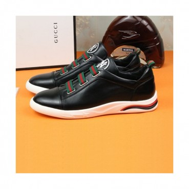 Gucci 2019 Mens Leather Sneakers - 구찌 2019 남성용 레더 스니커즈 GUCS0337,Size(240 