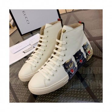 Gucci 2019 Mens Leather Sneakers - 구찌 2019 남성용 레더 스니커즈 GUCS0309,Size(240 