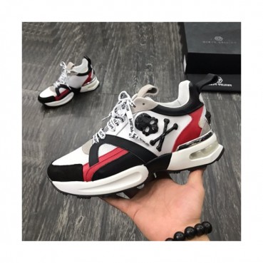 Philipp plein 2019 Mens Leather Sneakers  - 필립플레인 2019 남성용 레더 스니커즈 PPS0089,Size(240 