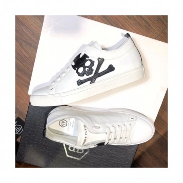 Philipp plein 2019 Mens Leather Sneakers  - 필립플레인 2019 남성용 레더 스니커즈 PPS0072,Size(240 