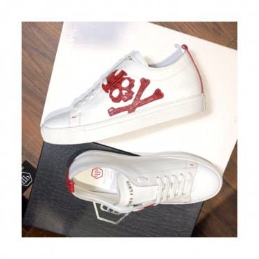 Philipp plein 2019 Mens Leather Sneakers  - 필립플레인 2019 남성용 레더 스니커즈 PPS0071,Size(240 