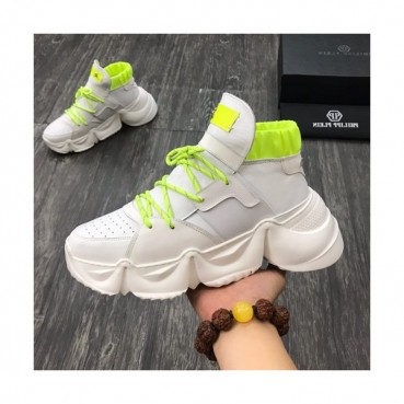 Philipp plein 2019 Mens Leather Sneakers  - 필립플레인 2019 남성용 레더 스니커즈 PPS0064,Size(240 